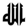 Allah s.w.t. in Eastern Kufic calligraphy, logo for auwliya.org